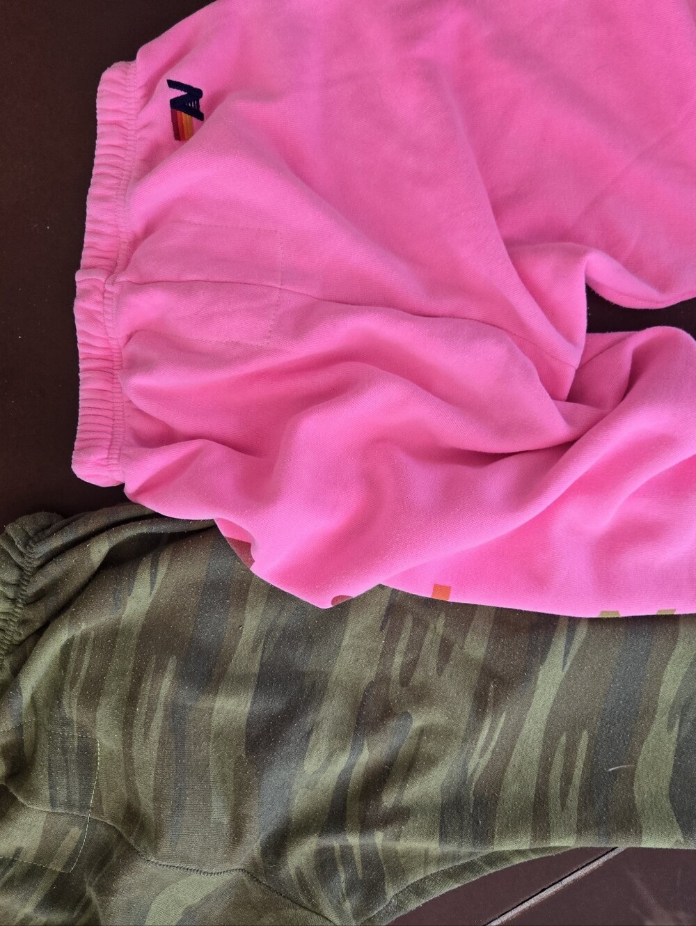2 Aviator Nation Joggers: Vintage wash Pink + Camo Fits Small 25-27 Waist - Picture 5 of 9